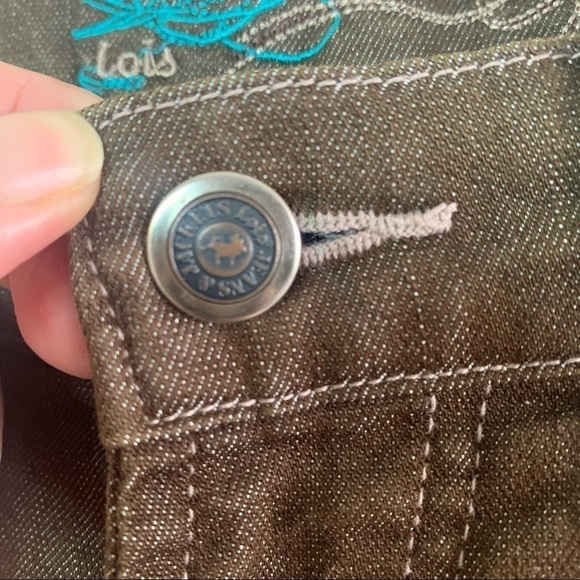 VINTAGE 🧚♀️ Lois Brown Bermuda Women’s Jeans Shorts Size 29 - Picture 6 of 13